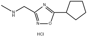 1-(5-环戊基-1,2,4-恶二唑-3-基)-N-甲基甲胺盐酸盐, 1185299-06-2, 结构式