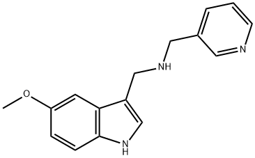 1-(5-甲氧基-1H-吲哚-3-基)-N-(吡啶-3-基甲基)甲胺 结构式