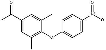 1-[3,5-dimethyl-4-(4-nitrophenoxy)phenyl]ethanone 化学構造式