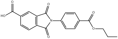 1,3-dioxo-2-[4-(propoxycarbonyl)phenyl]isoindoline-5-carboxylic acid Structure