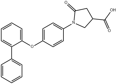 1-[4-(联苯-2-氧基)苯基]-5-氧代吡咯烷-3-羧酸, 899762-63-1, 结构式