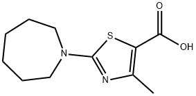 2-高哌啶-1-基-4-甲基-1,3-噻唑-5-羧酸,1071413-07-4,结构式
