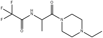 N-[2-(4-乙基哌嗪-1-基)-1-甲基-2-氧代乙基]-2,2,2-2,2,2-三氟乙酰胺, 1214235-36-5, 结构式