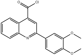2-(3,4-ジメトキシフェニル)キノリン-4-カルボニルクロリド 化学構造式