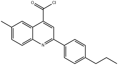 6-methyl-2-(4-propylphenyl)quinoline-4-carbonyl chloride Structure