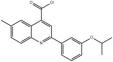 2-(3-isopropoxyphenyl)-6-methylquinoline-4-carbonyl chloride Struktur