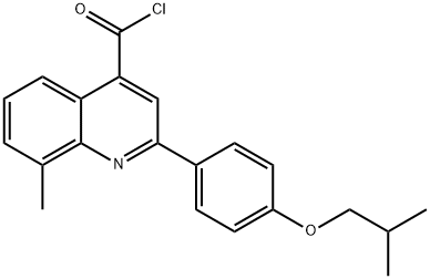 2-(4-异丁氧基苯基)-8-甲基喹啉-4-甲酰氯 结构式