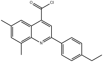 2-(4-ethylphenyl)-6,8-dimethylquinoline-4-carbonyl chloride Structure