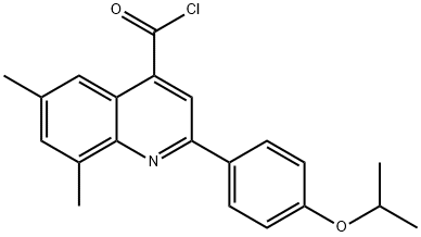 2-(4-isopropoxyphenyl)-6,8-dimethylquinoline-4-carbonyl chloride Structure