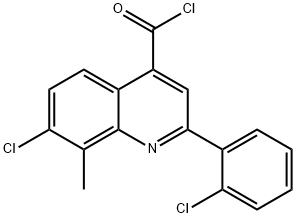 7-氯-2-(2-氯苯基)-8-甲基喹啉-4-甲酰氯, 1160263-60-4, 结构式