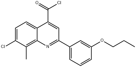 7-chloro-8-methyl-2-(3-propoxyphenyl)quinoline-4-carbonyl chloride Structure