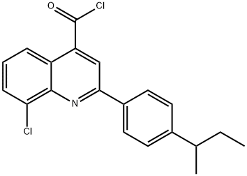 2-(4-仲丁基苯基)-8-氯喹啉-4-甲酰氯,1160256-20-1,结构式