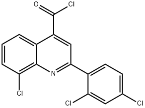 8-chloro-2-(2,4-dichlorophenyl)quinoline-4-carbonyl chloride Structure