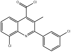 8-氯-2-(3-氯苯基)-3-甲基喹啉-4-甲酰氯, 1160257-08-8, 结构式