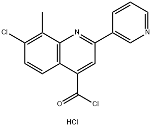 7-氯-8-甲基-2-吡啶-3-基喹啉-4-甲酰氯盐酸盐,1332529-38-0,结构式