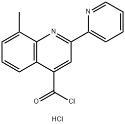 8-methyl-2-pyridin-2-ylquinoline-4-carbonyl chloride hydrochloride Structure