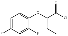 2-(2,4-二氟苯氧基)丁酰氯化物, 1160257-44-2, 结构式