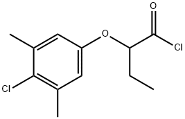 2-(4-chloro-3,5-dimethylphenoxy)butanoyl chloride Structure