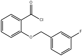 2-[(3-fluorobenzyl)oxy]benzoyl chloride 化学構造式