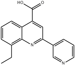 8-ethyl-2-pyridin-3-ylquinoline-4-carboxylic acid Struktur