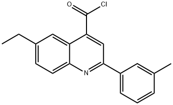 6-ethyl-2-(3-methylphenyl)quinoline-4-carbonyl chloride Structure