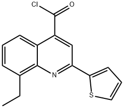 8-乙基-2-(2-噻吩)喹啉-4-甲酰氯, 1160261-11-9, 结构式