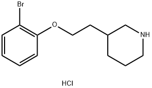 3-[2-(2-Bromophenoxy)ethyl]piperidinehydrochloride Structure