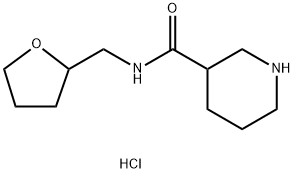 N-(Tetrahydro-2-furanylmethyl)-3-piperidinecarboxamide hydrochloride Structure