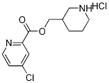 3-Piperidinylmethyl 4-chloro-2-pyridinecarboxylate hydrochloride 结构式