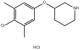 3-(4-氯-3,5-二甲基苯氧基)哌啶盐酸盐,1185302-79-7,结构式