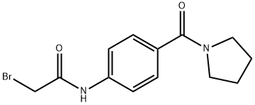 2-Bromo-N-[4-(1-pyrrolidinylcarbonyl)phenyl]-acetamide 化学構造式