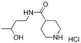 N-(3-Hydroxybutyl)-4-piperidinecarboxamidehydrochloride Struktur