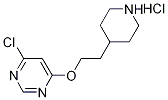 6-Chloro-4-pyrimidinyl 2-(4-piperidinyl)ethylether hydrochloride Structure