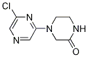 4-(6-Chloro-2-pyrazinyl)-2-piperazinone 化学構造式