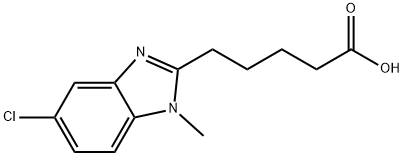 5-(5-Chloro-1-methyl-1H-benzoimidazol-2-yl)-pentanoic acid Struktur