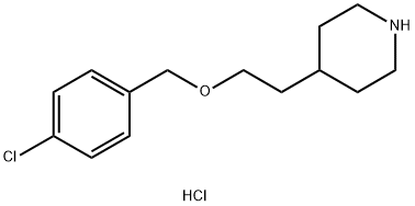 4-{2-[(4-Chlorobenzyl)oxy]ethyl}piperidinehydrochloride 化学構造式