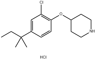 4-[2-Chloro-4-(tert-pentyl)phenoxy]piperidinehydrochloride 化学構造式