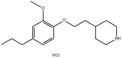 4-[2-(2-Methoxy-4-propylphenoxy)ethyl]piperidinehydrochloride Structure