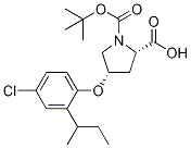 (2S,4S)-1-(tert-Butoxycarbonyl)-4-[2-(sec-butyl)-4-chlorophenoxy]-2-pyrrolidinecarboxylic acid|