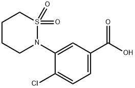 4-氯-3-(1,1-二氧化-1,2-噻嗪-2-基)苯甲酸, 927996-03-0, 结构式
