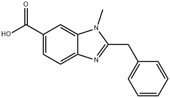 2-Benzyl-1-methyl-1H-benzimidazole-6-carboxylic acid Struktur
