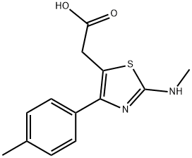 (2-Methylamino-4-p-tolyl-thiazol-5-yl)-acetic acid,1019107-98-2,结构式