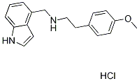 N-(1H-Indol-4-ylmethyl)-N-[2-(4-methoxyphenyl)-ethyl]amine compound with ethanedioic acid HCl 化学構造式