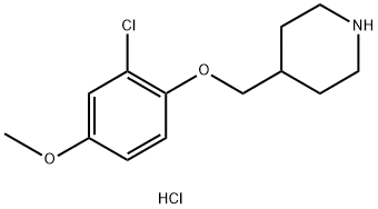 4-[(2-Chloro-4-methoxyphenoxy)methyl]piperidinehydrochloride,1220035-87-9,结构式