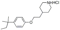 4-{2-[4-(tert-Pentyl)phenoxy]ethyl}piperidinehydrochloride,1219982-16-7,结构式