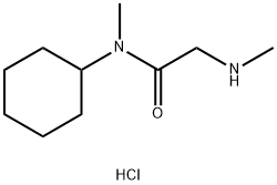 N-Cyclohexyl-N-methyl-2-(methylamino)acetamidehydrochloride Struktur