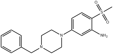 5-(4-Benzyl-1-piperazinyl)-2-(methylsulfonyl)-phenylamine Struktur