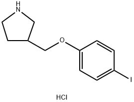 3-[(4-Iodophenoxy)methyl]pyrrolidine hydrochloride Struktur