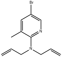 N,N-Diallyl-5-bromo-3-methyl-2-pyridinamine 化学構造式