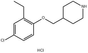 4-[(4-Chloro-2-ethylphenoxy)methyl]piperidinehydrochloride Structure